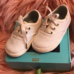 Kate Spade Glitter Keds in cream- infant size 4M